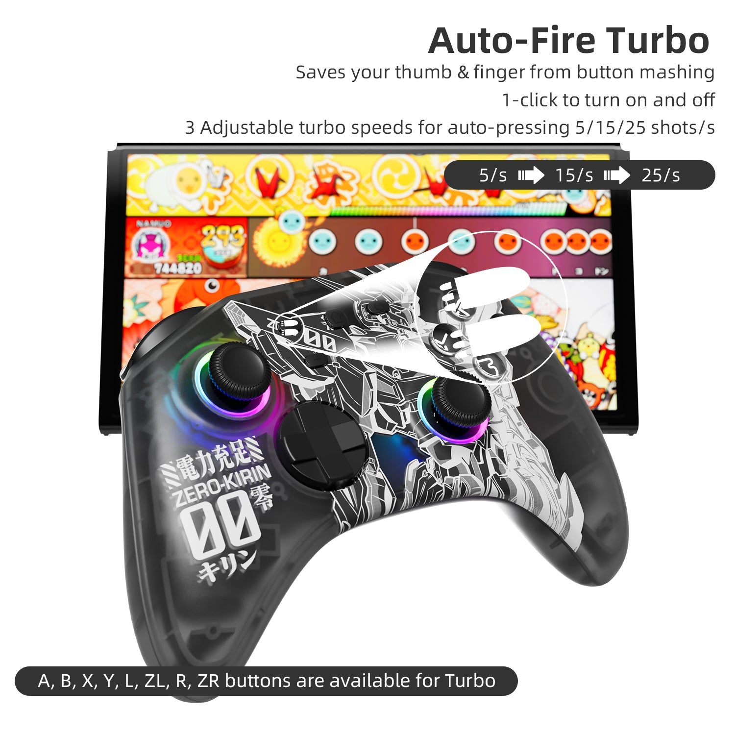 Mytrix Zero-Kirin Wireless Pro RGB Controller Turbo Mytrix Zero-Kirin Wireless Pro RGB Controller Turbo